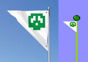 Le drapeau final de Super Mario Bros pour de vrai