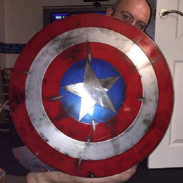 1 en Cosplay Accessoires Captain America Shield Halloween Marvel Avengers Cosplay Captain America Shield Cadeaux NoëL pour Enfants A,45cm Bouclier Captain America 1 