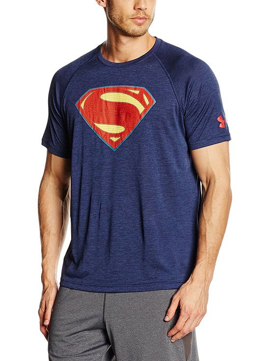 DC Comics-Super-Héros-Superman Logo-esquisse T-Shirt-Gris Chiné-Tracteur ®
